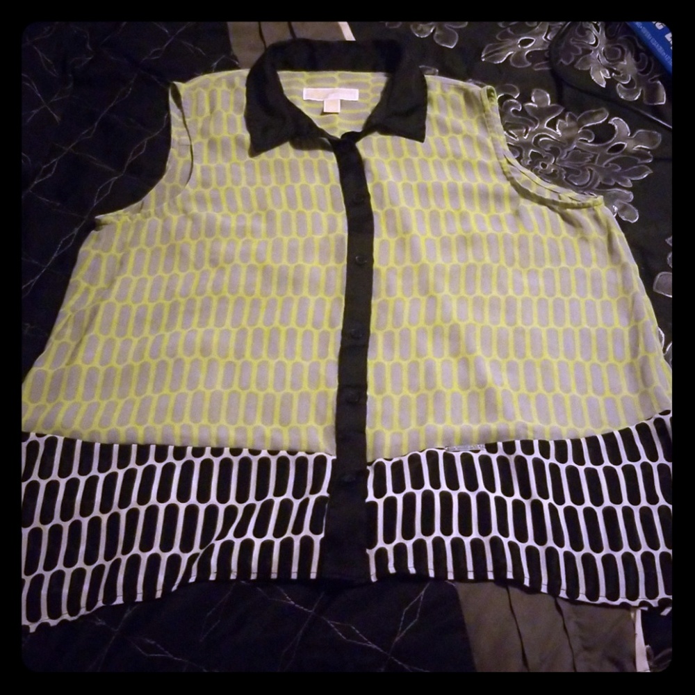 Michael kors womans sleeveless blouse size 12